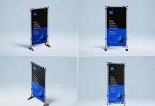 Free A Stand Poster Display Mockup Psd Set Good Mockups