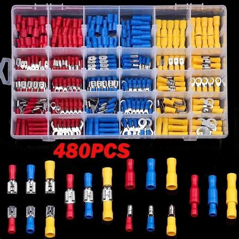 Box 480300280pcs Assorted Spade Terminals Insulated Cable Connector Electrical Wire Crimp Butt