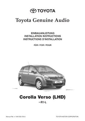 Fiche Toyota Corolla Verso Pdf Notice Manuel D Utilisation