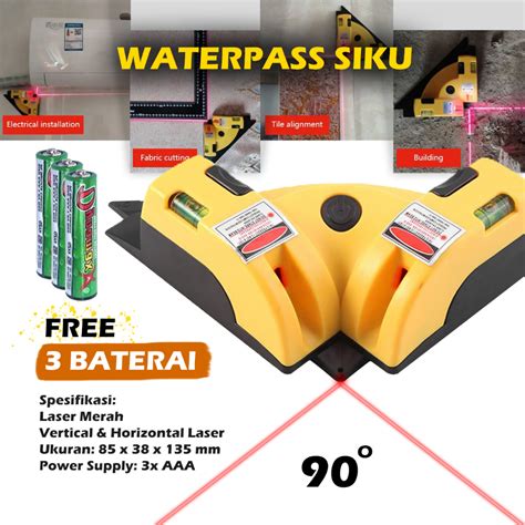 Jual Ideku Waterpass Siku Alat Ukur Sudut Siku Kelurusan Lantai