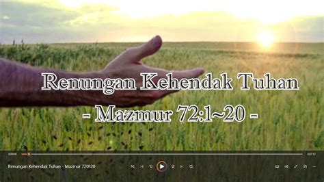 Renungan Kehendak Tuhan Mazmur Youtube