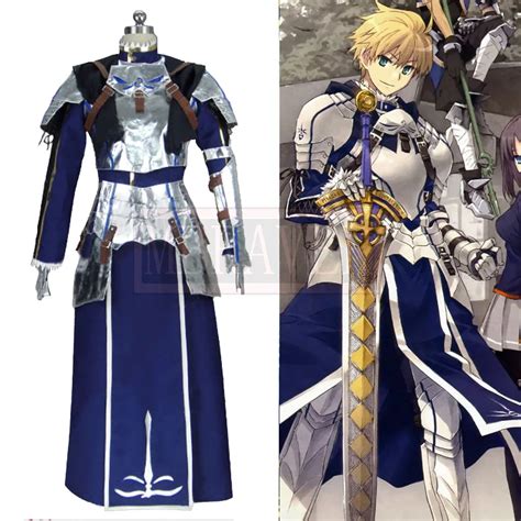 Fate Prototype Arthur Pendragon Cosplay Costume Halloween Uniform