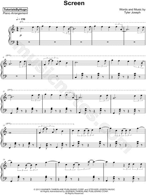 Tutorialsbyhugo Screen Sheet Music Piano Solo In C Major Download And Print Sku Mn0167733