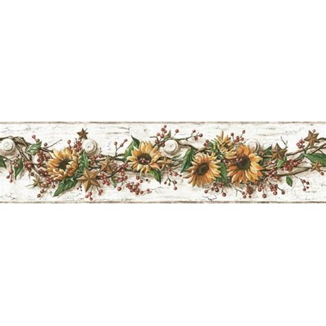 York Wallcoverings Sunflower Pre-Pasted Wallpaper Border - Walmart.com ...