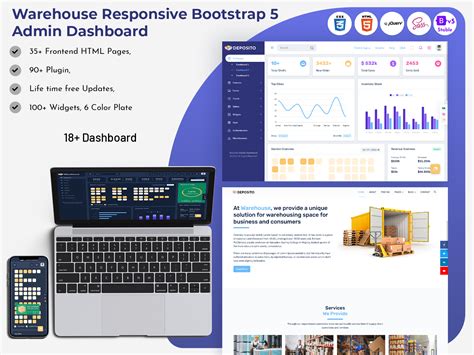 Bootstrap 5 Admin Template With Responsive Dashboard UI Kit Deposito