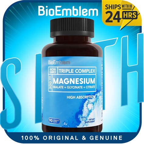 GENUINE BioEmblem Triple Magnesium Complex 300mg Of Magnesium