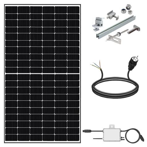 Eppsolar Solaranlage 410w Balkonkraftwerk Komplettset Pv Stockshrauben