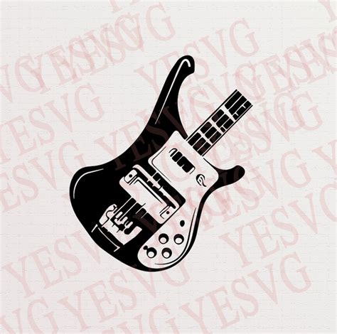 Bass Guitar Svg Bass Guitar Clipart Cut Files For Circut Etsy