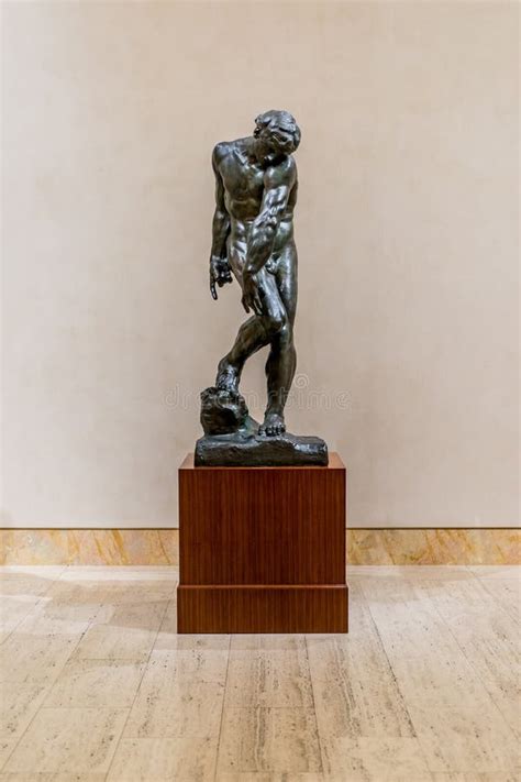 Ancient Bronze Sculpture Of Nude Man By Rodin Stock Image Image Of Brass Buddha 43314961