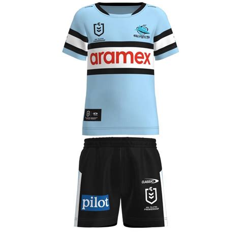 Cronulla Sharks Nrl 2023 Home Jersey Toddler Set Sizes 0 4