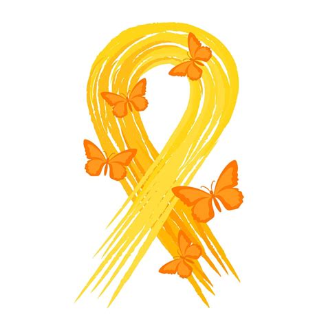 Childhood Cancer Awareness Ribbon 19188083 Vector Art at Vecteezy