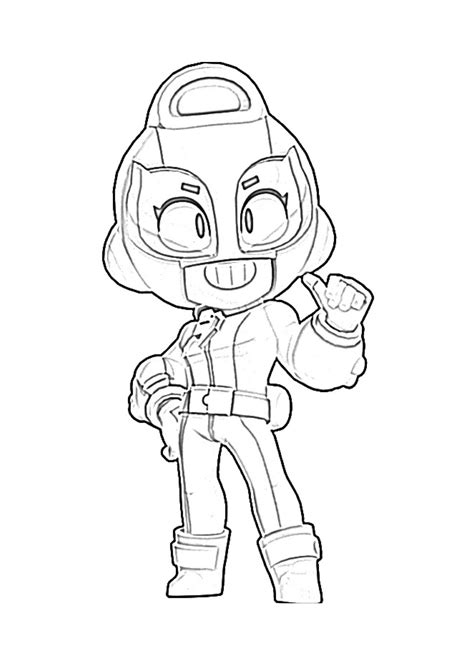 Coloriages Brawl Stars Max à Imprimer