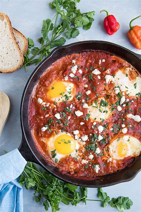 If You Love Shakshuka A Recipe Of Eggs Simmered In Spicy Tomato Sauce