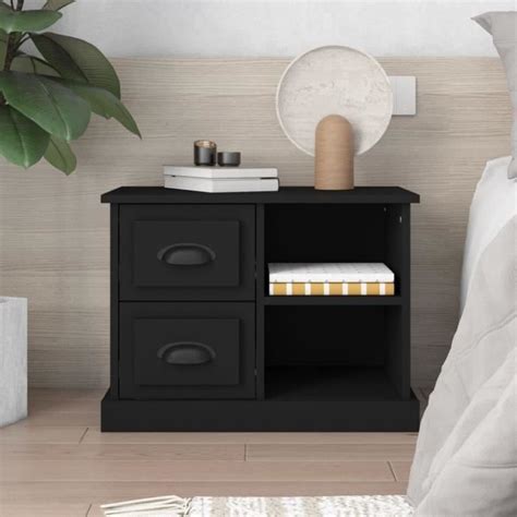 Eto Table De Chevet Noir X X Cm Cik Cdiscount