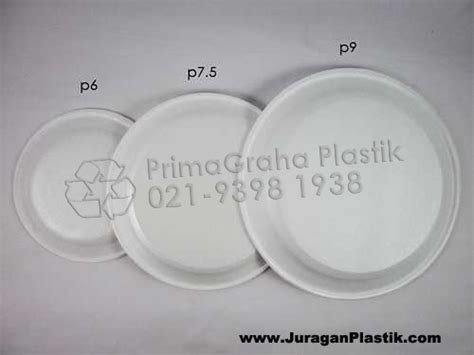 Piring Datar Styrofoamround Plate Ukuran Small Medium Large Home