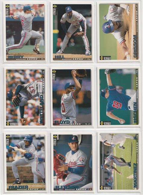 U D Collectors Choice Baseball Montreal Expos Team Set Of Ebay