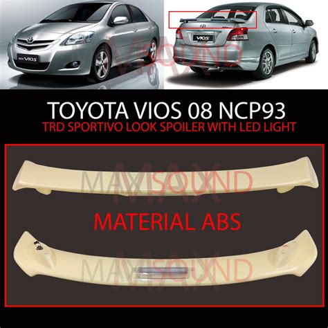 Toyota Vios Ncp Ncp Sportivo Look Rear Spoiler Material Abs