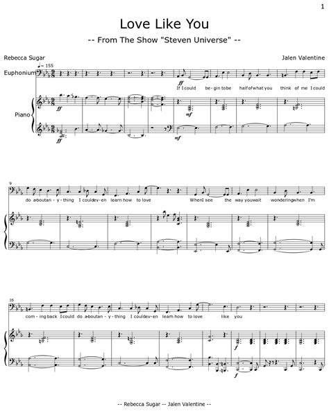 Love Like You - Sheet music for Euphonium, Piano