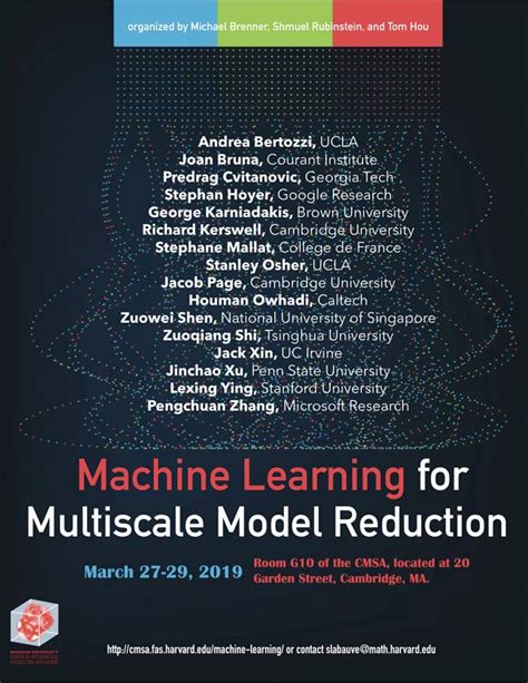 Machine Learning For Multiscale Model Reduction Workshop Cmsa