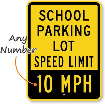 Parking Lot Speed Limit Signs MPH Signs For Parking Lots