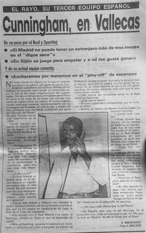 Se cumplen 35 años del fichaje de Laurie Cunningham por el Rayo Vallecano