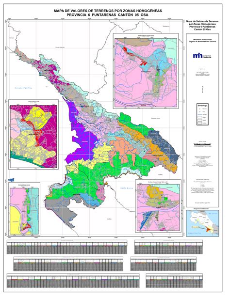 Mapa De Valores De Terrenos Por Zonas Homogéneas Provincia 6 Puntarenas