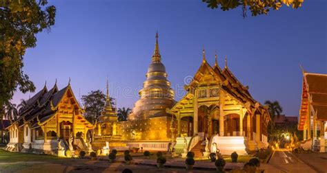 Wat Phra Singh in Chiang Mai, Thailand. Stock Photo - Image of city ...