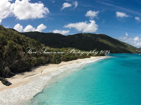 Aerial View Of Cinnamon Bay St John Steve Simonsen Photography