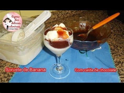 Sorvete de banana calda de chocolate fácil e rápido YouTube