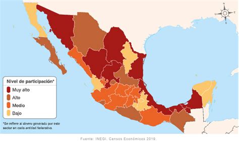 El siguiente mapa proporciona información sobre la producción minera