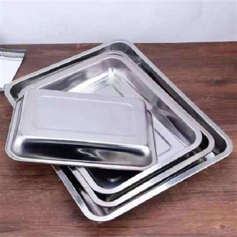 Jual Nampan Stainless Persegi Baking Tray Baki Kotak Stainless Shopee