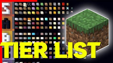 Hodnot M V Echny Minecraft Bloky Minecraft Cz Tier List Youtube