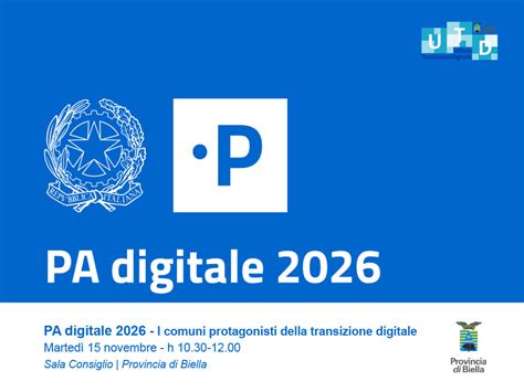 Pa Digitale 2026 I Comuni Protagonisti Della Transizione Digitale Provincia Di Biella