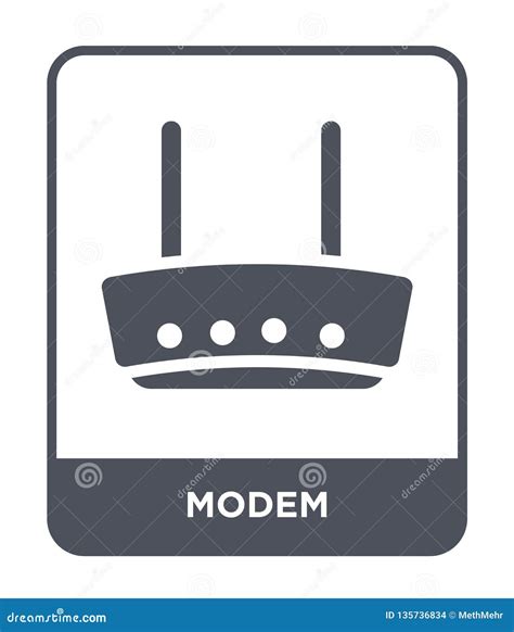 Modem Icon In Trendy Design Style Modem Icon Isolated On White