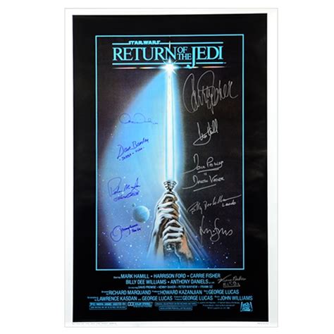 Lot Detail Star Wars Cast Autographed 27x40 Return Of The Jedi Poster