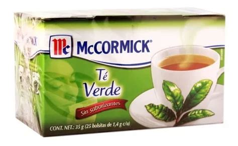 Caja De Té Verde Mccormick Con 24 Paquetes De 25 Sobres