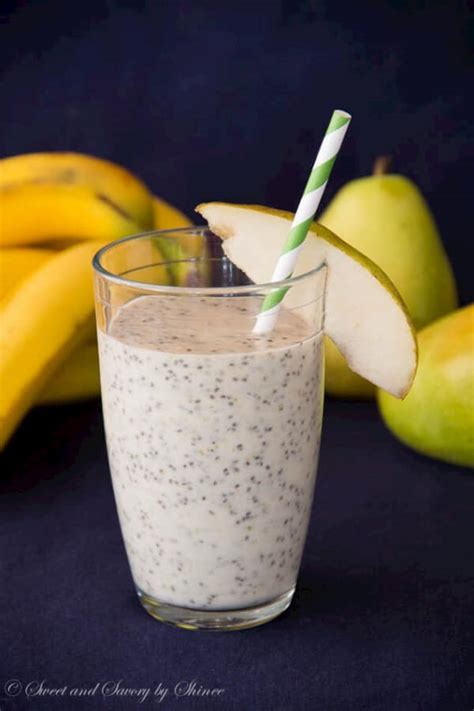 Pear Banana Smoothie Sweet Savory By Shinee