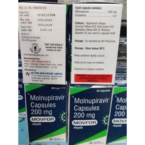 Molnupiravir Capsules Manufacturer Supplier Exporter