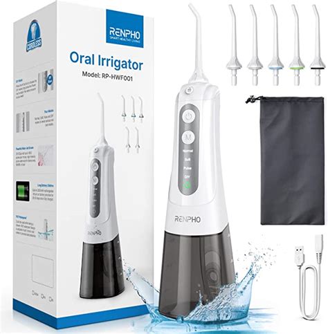 RENPHO Irrigador Oral Inalámbrico Portátil Cordless Water Flosser 4