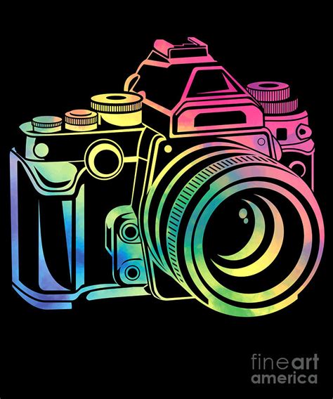 Colorful Camera Cameraman Photography Photographer Gift Digital Art by Thomas Larch - Fine Art ...