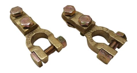 2x Solid Brass Heavy Duty Angle Battery Top Post Cable Terminal Wire Terminals Ebay