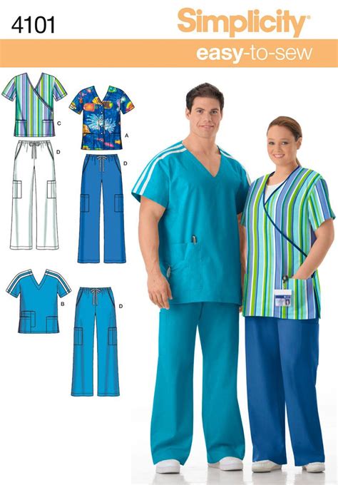 Simplicity 4101 Simplicity Sewing Patterns Mens Scrubs Scrubs Pattern