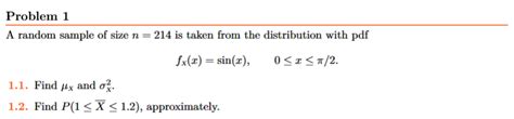 Solved Problem A Random Sample Of Size N Is Taken From Chegg