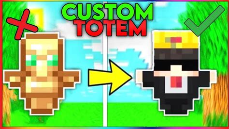 How To Make Custom Skin Totem Of Undying In Minecraft PE Custom