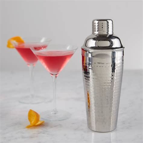 Stainless Steel Hammered Cocktail Shaker Williams Sonoma