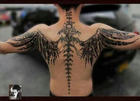 Back Tat Spine Tattoo For Men Skeleton Tattoos Tattoos