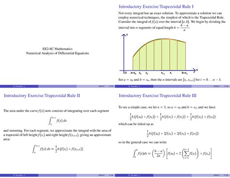 Numerical Analysis Lecture Notes Ee2 8c Mathematics Numerical Analysis Of Differential