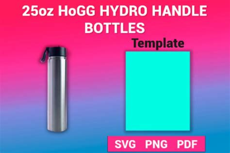 25oz Hogg Hydro Handle Bottles Tumbler Template Sublimation