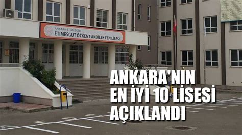 Ankara nın En İyi 10 Lisesi Belirlendi