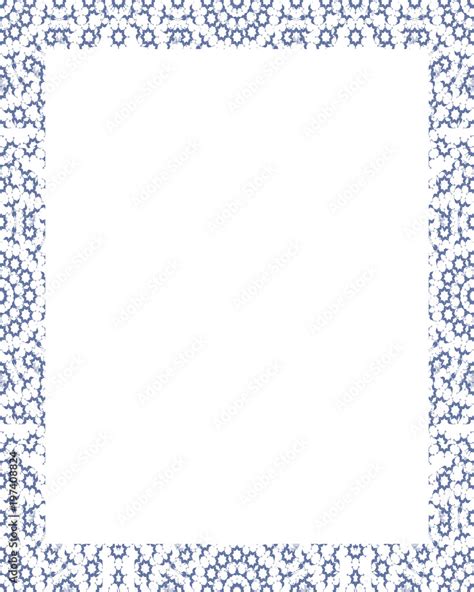 White Frame with Decorated Borders Stock Illustration | Adobe Stock